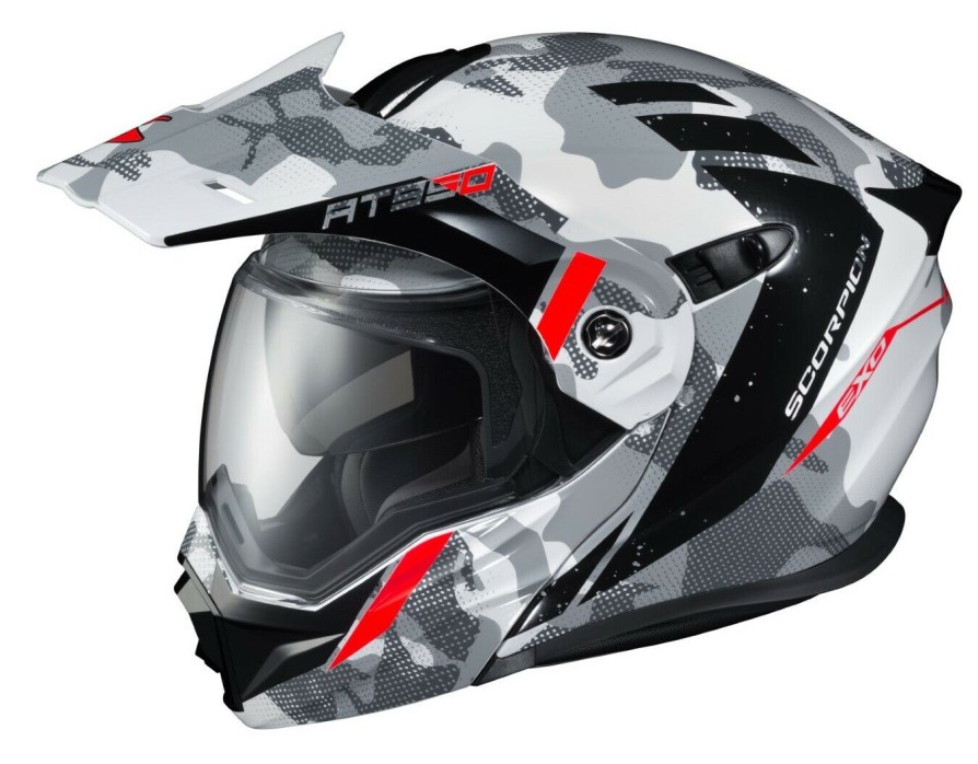 Modular * | Scorpion Exo-At950 Outrigger Helmet / Md [Open Box] White/Grey