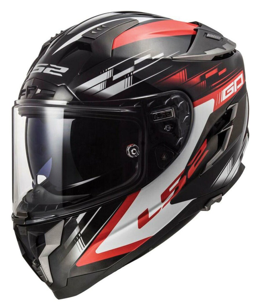 Full Face * | Ls2 Helmets Ls2 Challenger Gt Gp Helmet Black/White/Red