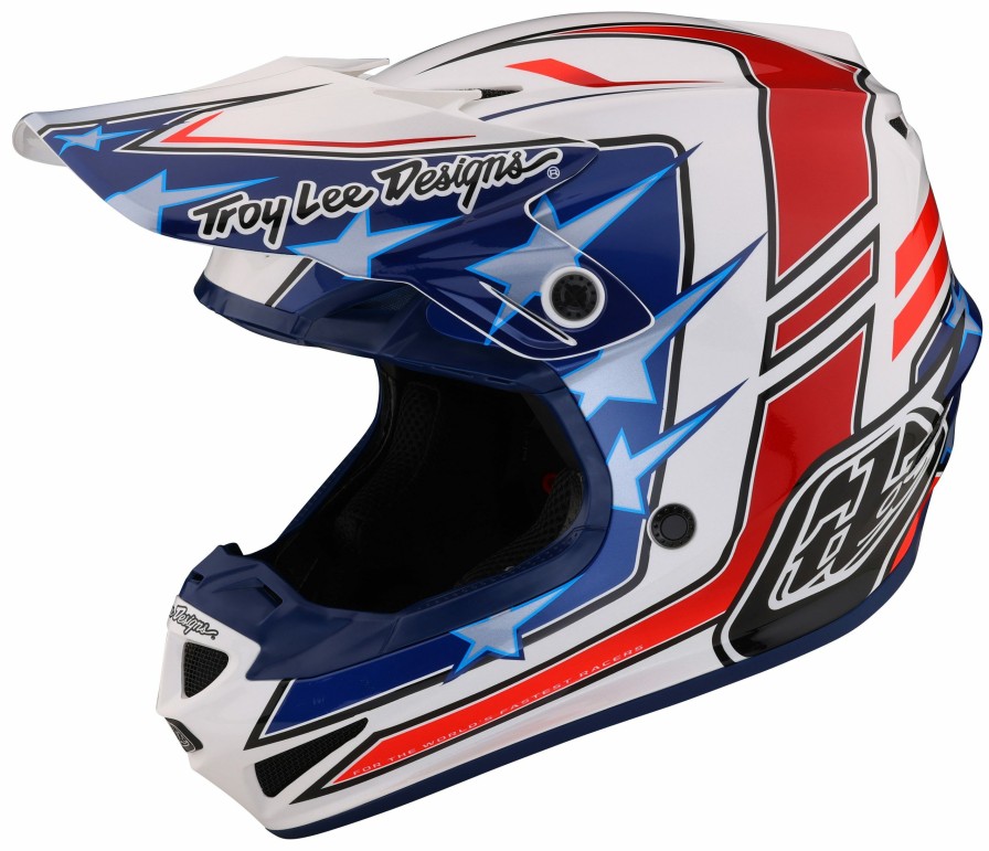 Dirt * | Troy Lee Designs Troy Lee Youth Se4 Polyacrylite Flagstaff Helmet White