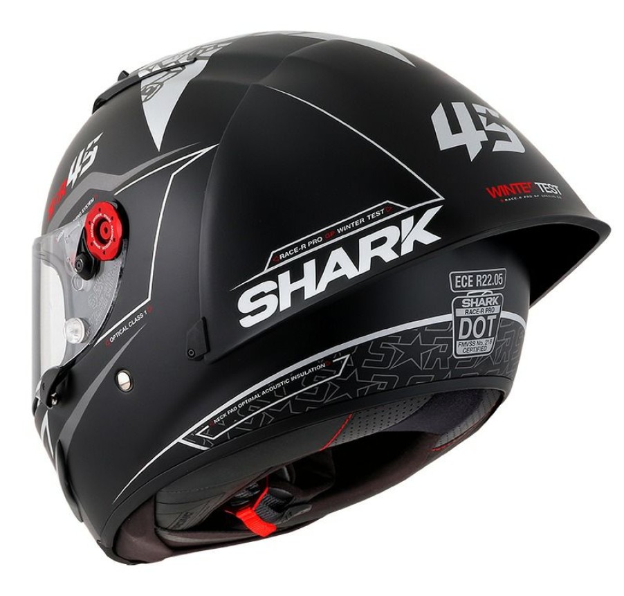 Full Face * | Shark Helmets Shark Race-R Pro Gp Redding Winter Test Helmet Matte Black/Red