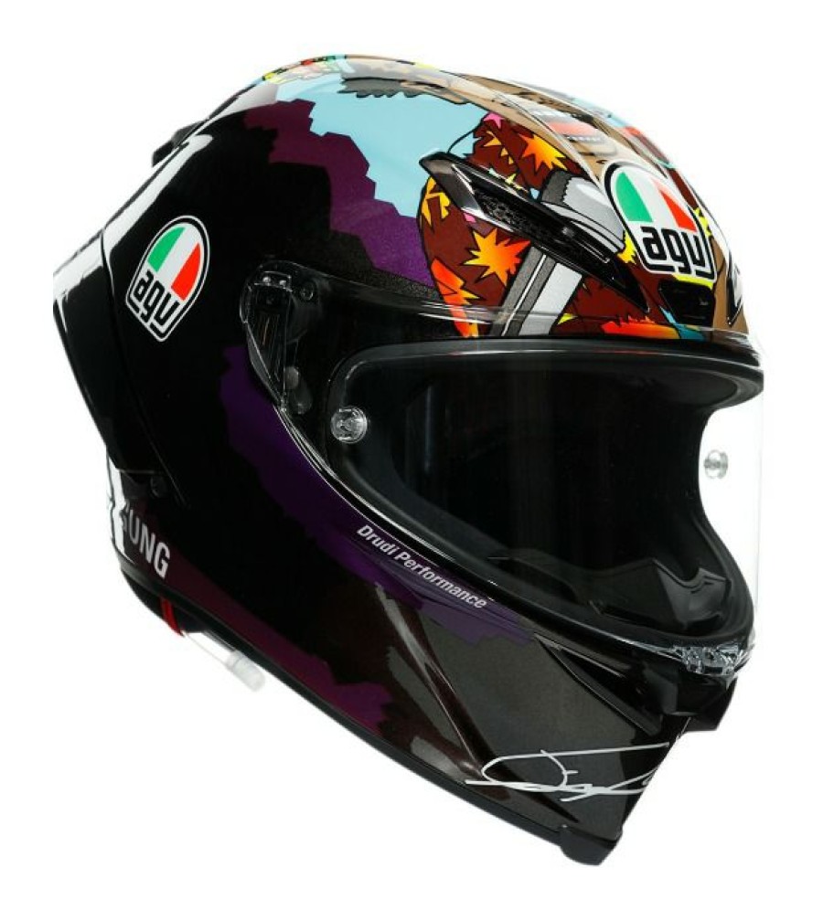 Full Face * | Agv Helmets Agv Pista Gp Rr Morbidelli Misano 2020 Helmet Purple/Black/Blue