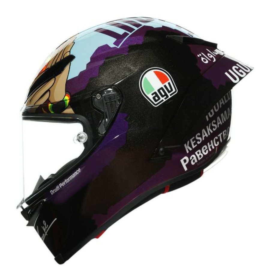 Full Face * | Agv Helmets Agv Pista Gp Rr Morbidelli Misano 2020 Helmet Purple/Black/Blue