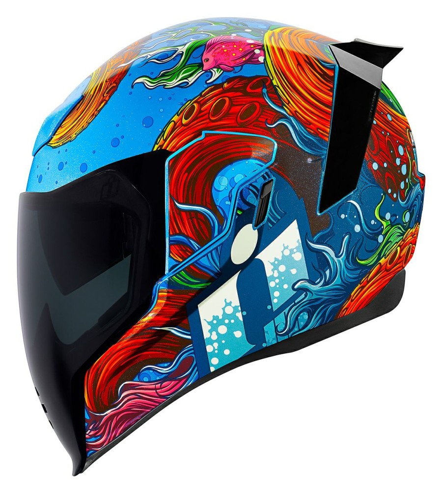 Full Face * | Icon Airflite Inky Helmet Blue