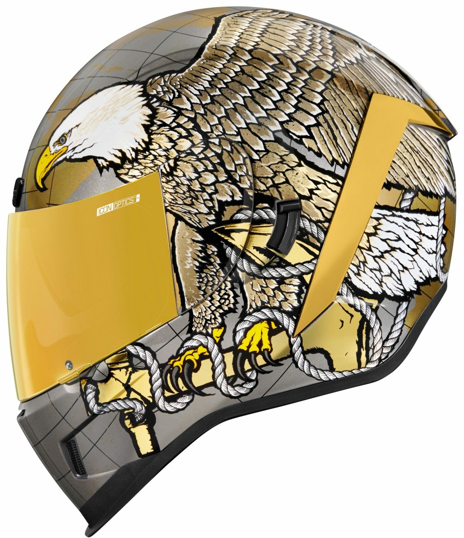 Full Face * | Icon Airform Semper Fi Helmet Gold/Silver/White