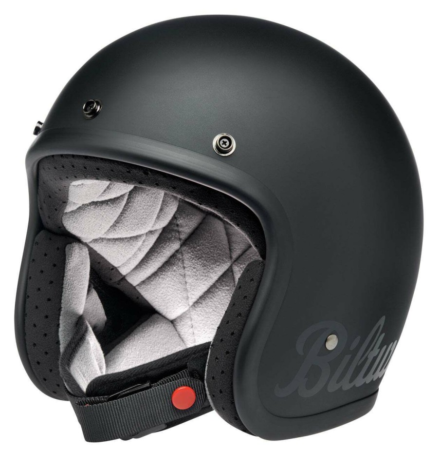 Open Face & 3/4 * | Biltwell Apparel Biltwell Bonanza Factory Helmet Flat Black