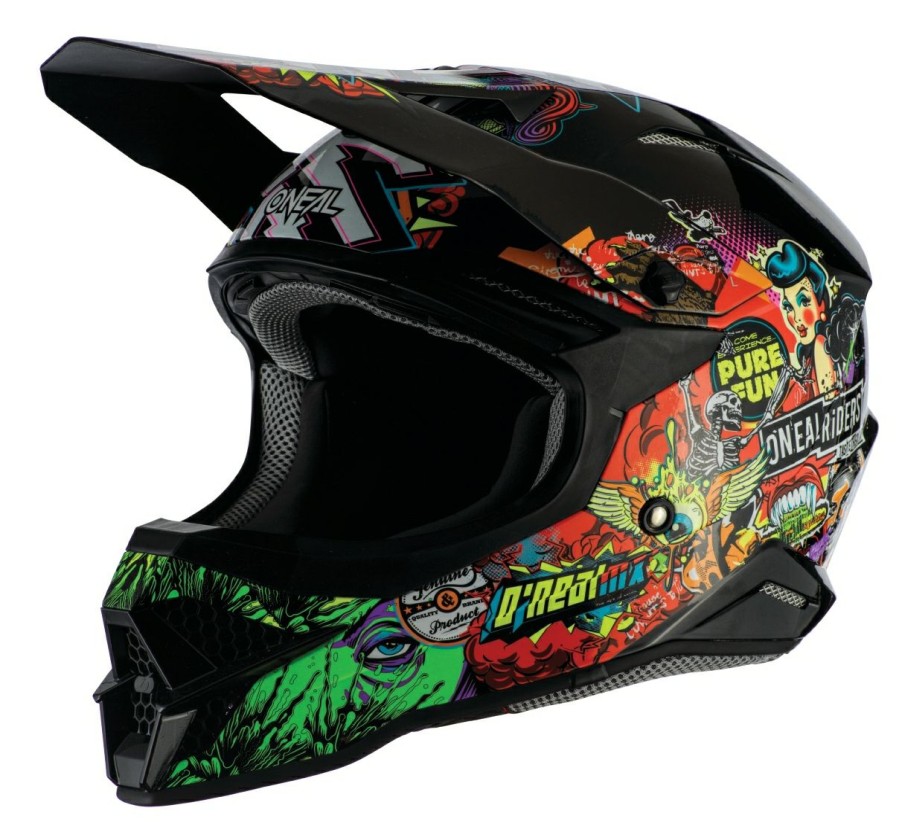 Dirt * | O'Neal 3 Series Crank Helmet / 2Xl [Open Box] Black/Green/Red