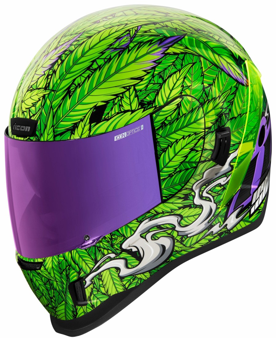 Full Face * | Icon Airform Ritemind Glow Helmet Green