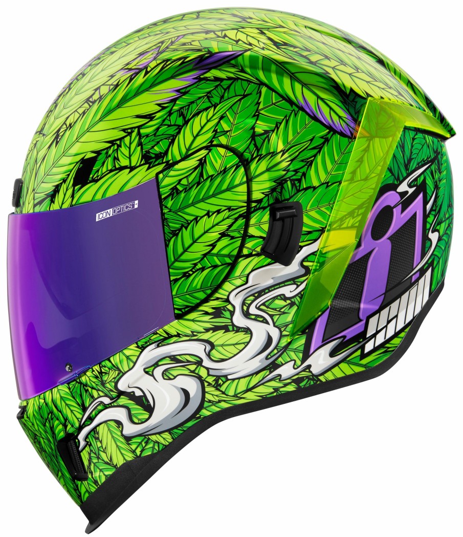 Full Face * | Icon Airform Ritemind Glow Helmet Green