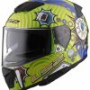 Full Face * | Ls2 Helmets Ls2 Breaker Pinball Glow In The Dark Helmet Green