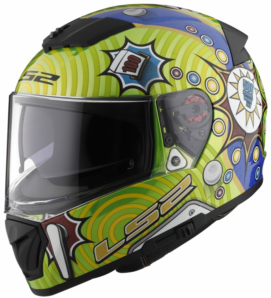 Full Face * | Ls2 Helmets Ls2 Breaker Pinball Glow In The Dark Helmet Green