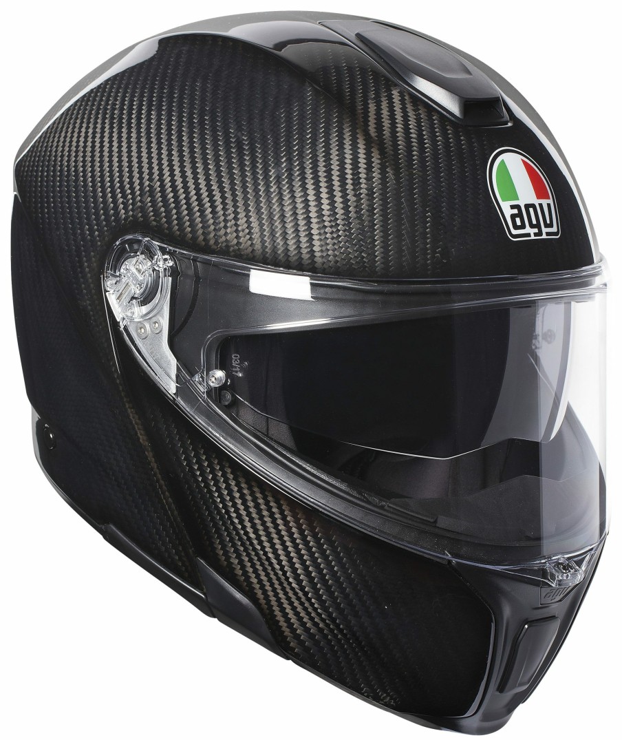 Modular * | Agv Helmets Agv Sportmodular Carbon Solid Helmet / 2Xl [Blemished Good] Black