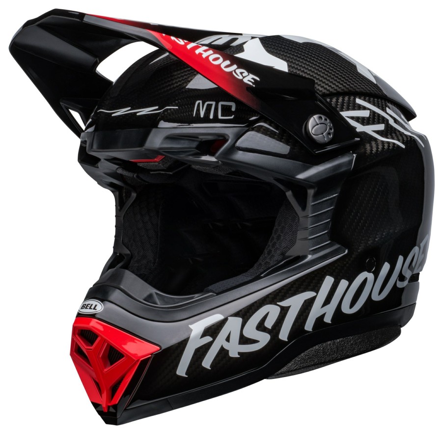 Dirt * | Bell Helmets Bell Moto-10 Spherical Fasthouse Privateer Helmet Black/White/Red