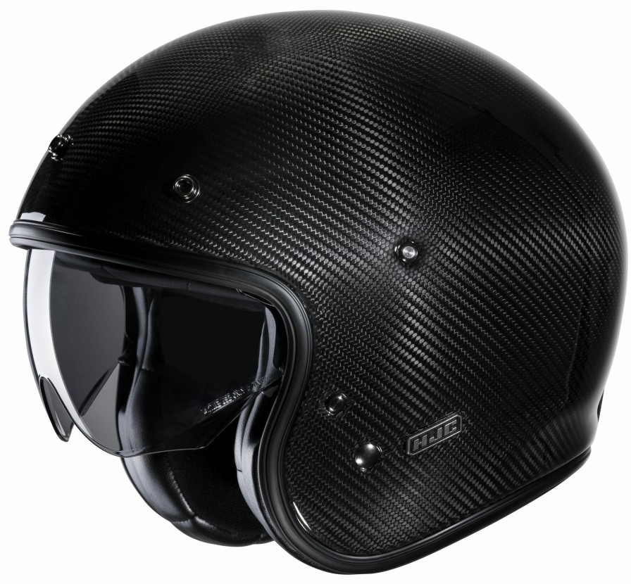 Open Face & 3/4 * | Hjc Helmets Hjc V31 Carbon Helmet Black