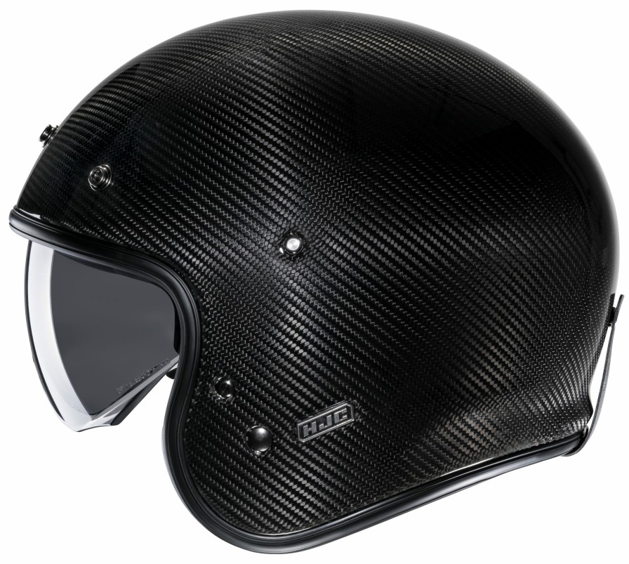 Open Face & 3/4 * | Hjc Helmets Hjc V31 Carbon Helmet Black