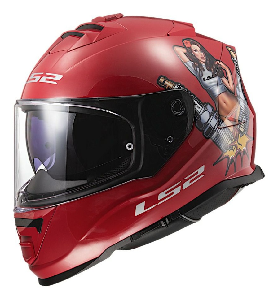 Full Face * | Ls2 Helmets Ls2 Assault Spark Helmet Red