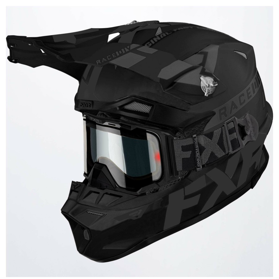 Dirt * | Fxr Blade Cold Stop Qrs Helmet With Electric Goggles Black Ops