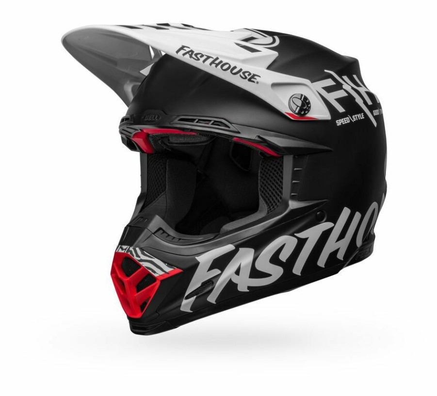 Dirt * | Bell Helmets Bell Moto-9S Flex Fasthouse Crew Helmet Black/White