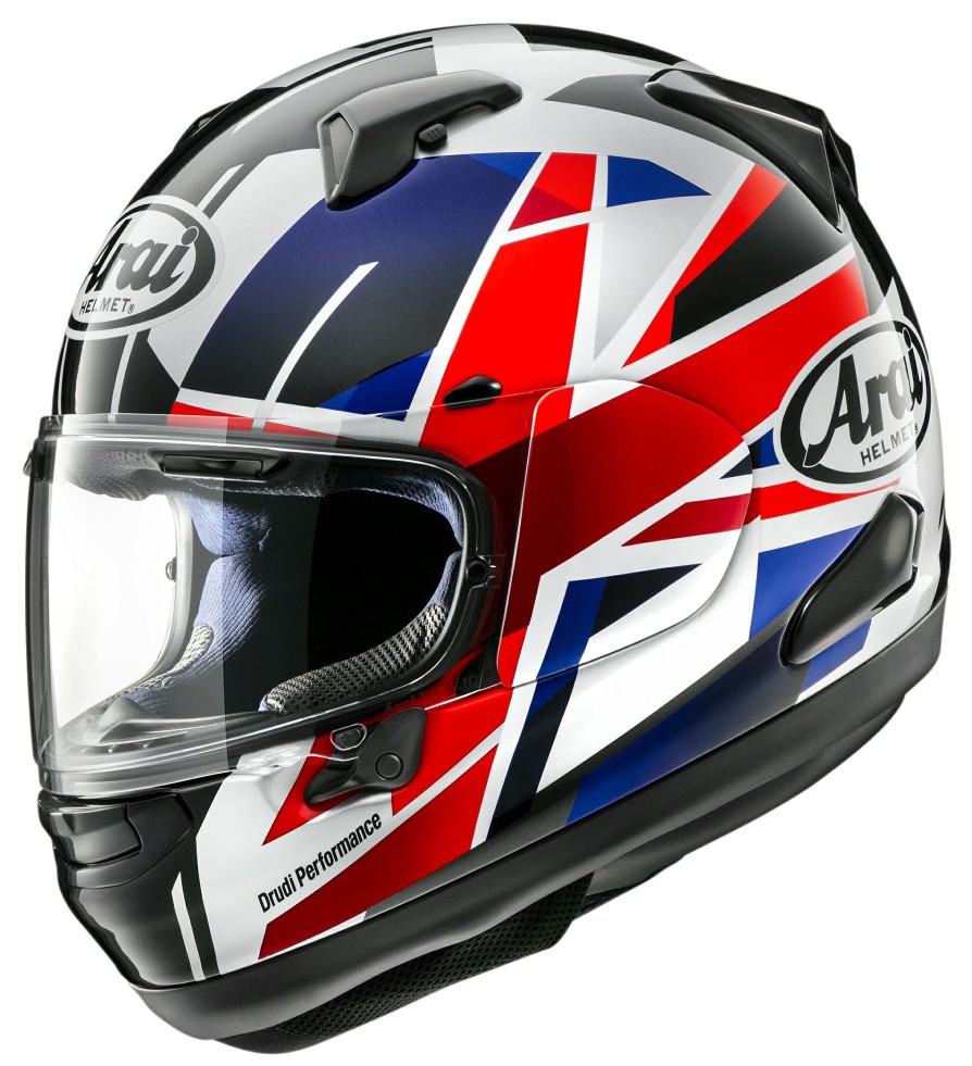 Full Face * | Arai Helmets Arai Signet-X Uk Flag Helmet Black/Red/Blue