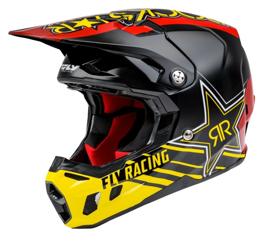 Dirt * | Fly Racing Dirt Fly Racing Formula Cc Rockstar Helmet Red/Black/Yellow