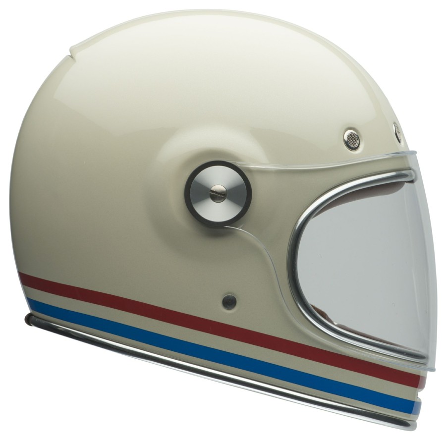 Full Face * | Bell Helmets Bell Bullitt Stripes Helmet Pearl White/Oxblood/Blue