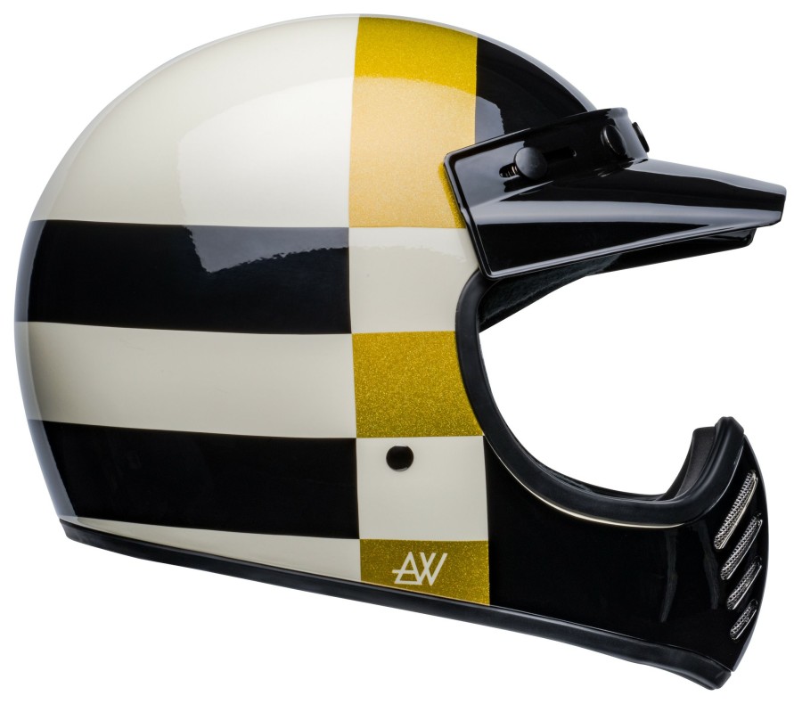 Full Face * | Bell Helmets Bell X Atwyld Moto-3 Orbit Helmet Gloss White/Black