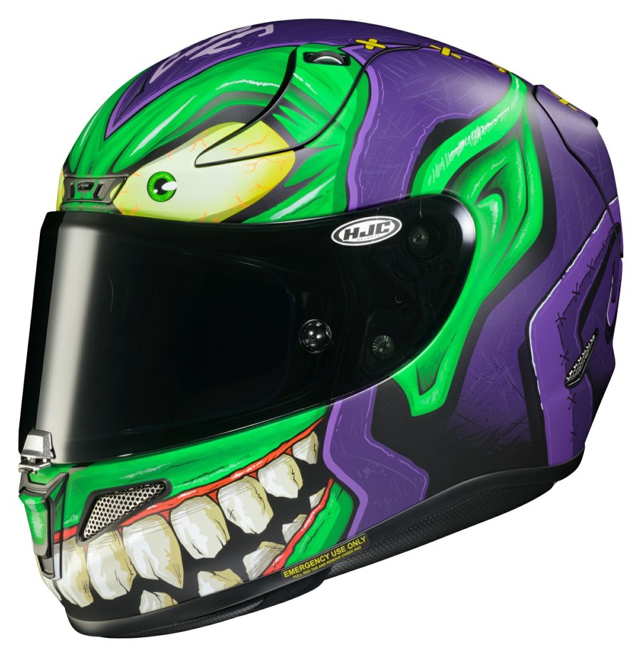 Full Face * | Hjc Helmets Hjc Rpha 11 Pro Green Goblin Helmet Green/Purple