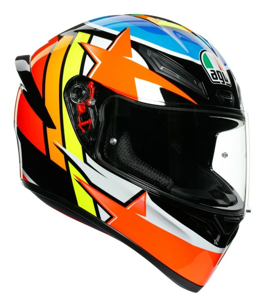 Full Face * | Agv Helmets Agv K1 Rodrigo Helmet Orange/Black/Light Blue