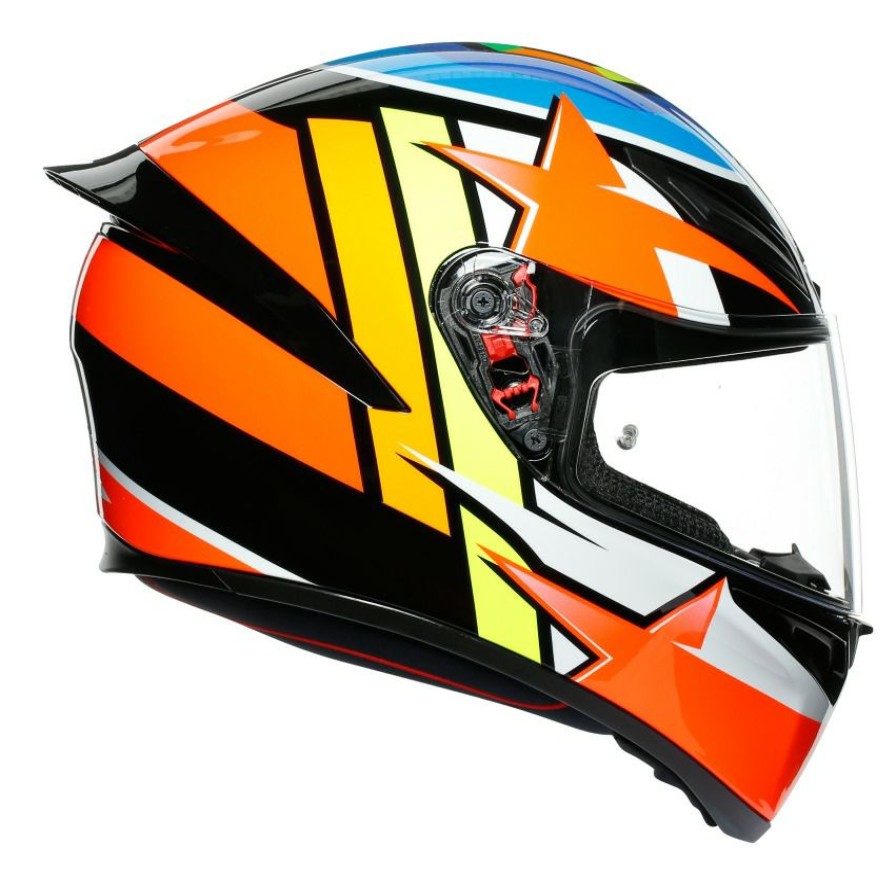 Full Face * | Agv Helmets Agv K1 Rodrigo Helmet Orange/Black/Light Blue