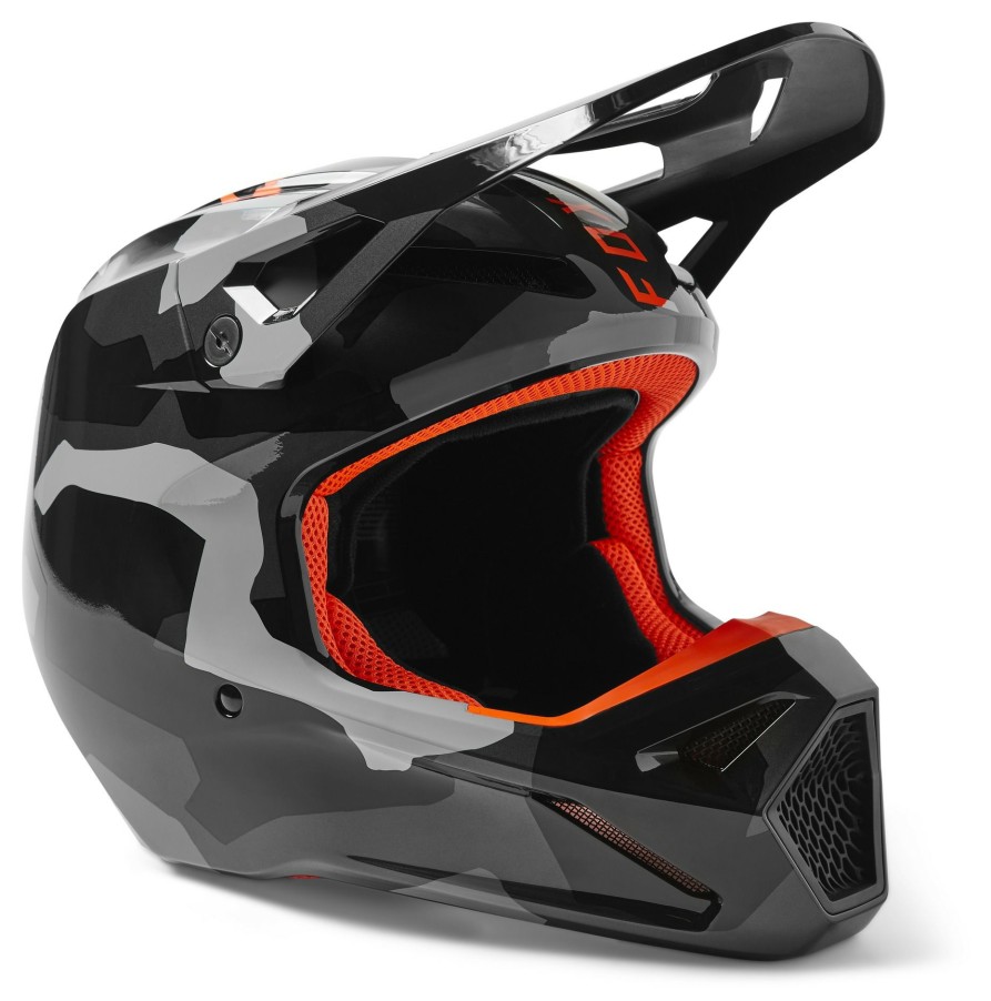 Dirt * | Fox Racing V1 Bnkr Helmet / Sm [Open Box] Grey Camo