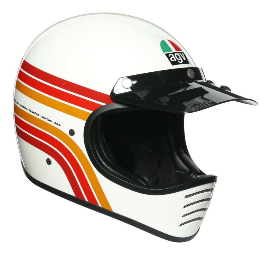 Full Face * | Agv Helmets Agv X101 Dakar 87 Helmet White/Gold/Red