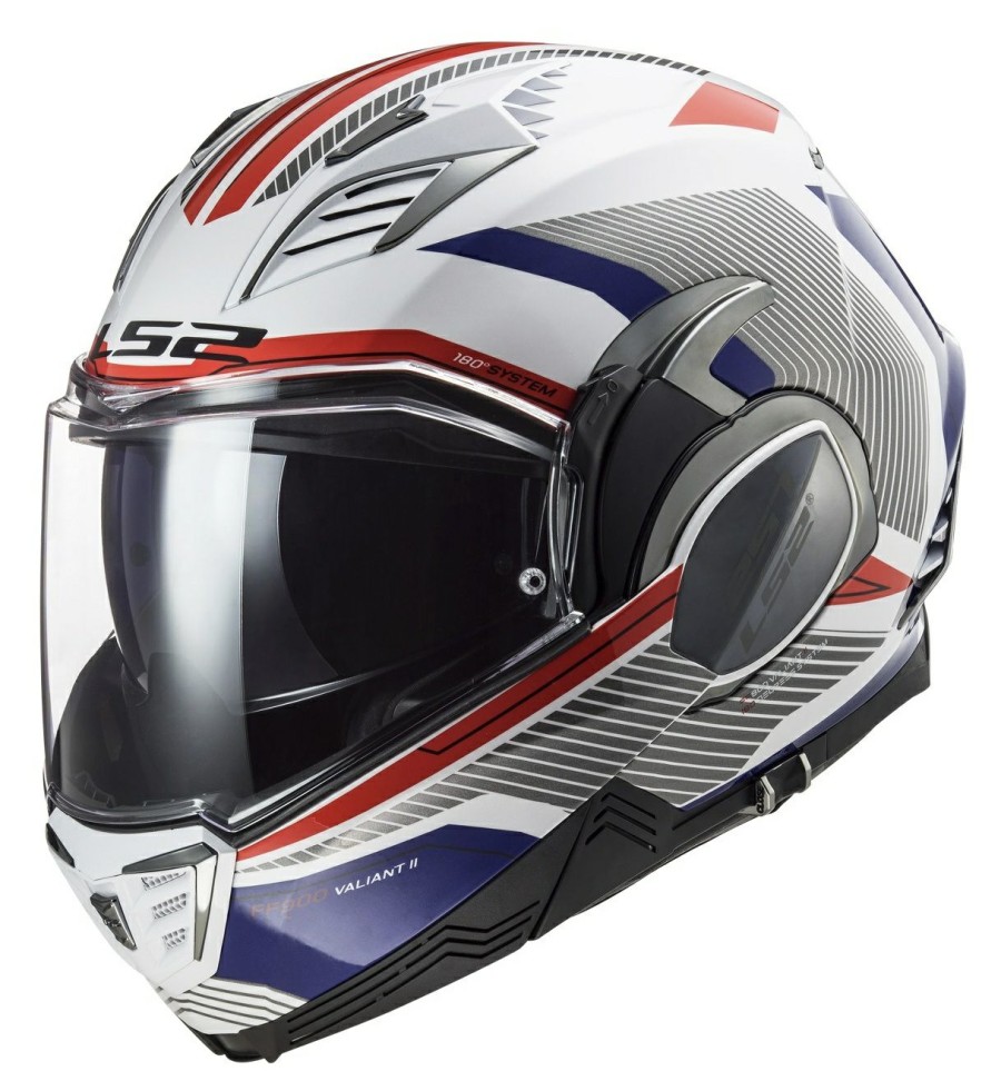 Modular * | Ls2 Helmets Ls2 Valiant Ii Revo Helmet / Lg [Open Box] Red/White/Blue