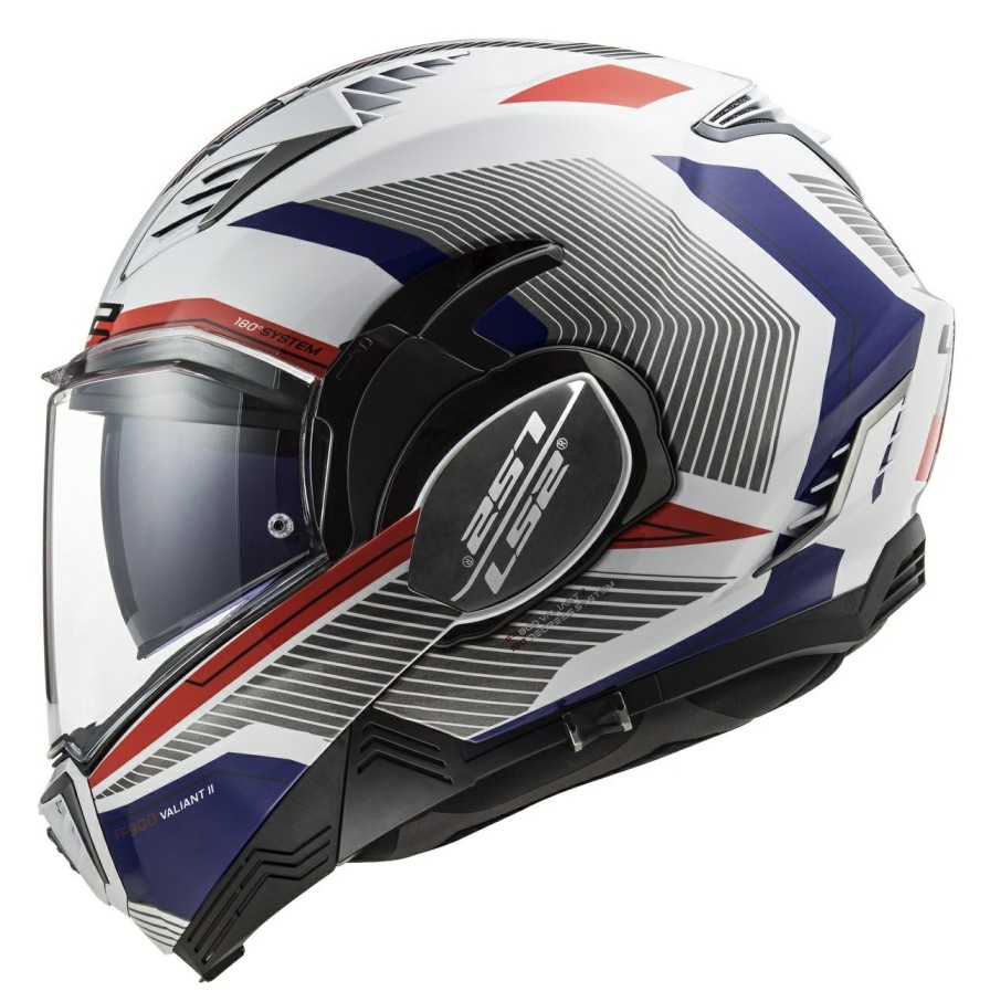 Modular * | Ls2 Helmets Ls2 Valiant Ii Revo Helmet / Lg [Open Box] Red/White/Blue