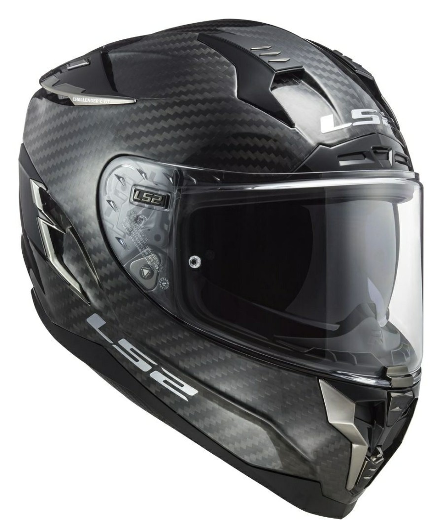 Full Face * | Ls2 Helmets Ls2 Challenger Gt Carbon Helmet Black