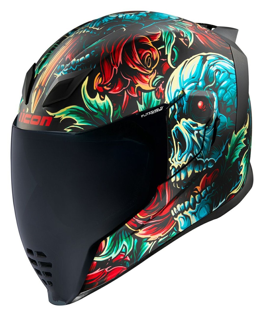 Full Face * | Icon Airflite Mips Omnicrux Helmet Black