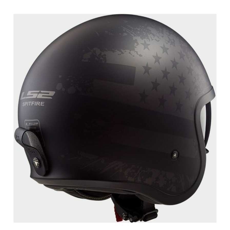 Open Face & 3/4 * | Ls2 Helmets Ls2 Spitfire Black Flag Helmet Matte Black